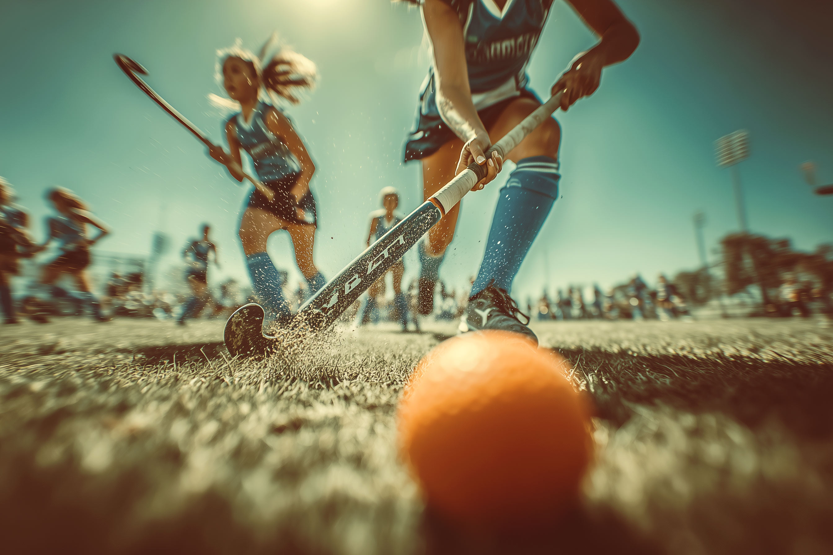 Youth field hockey training
